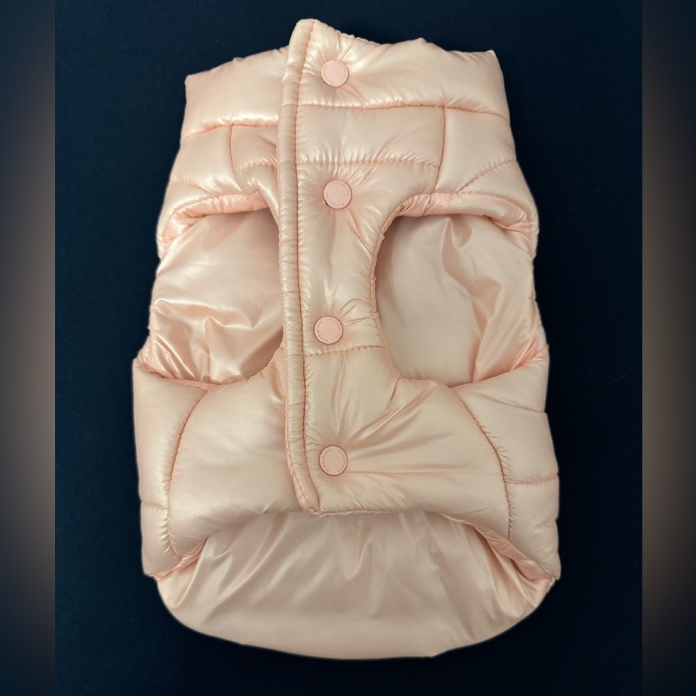 maxbone Arabella Peach Puffer Dog Vest, Small